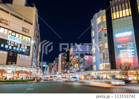 京都　夜の四条河原町 113558742