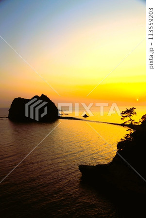 美しい海岸の夕景 美しい海岸の夕景 113559203