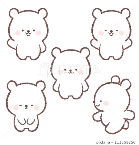 子供シロクマのバリエーションセット 子供シロクマのバリエーションセット 113559250