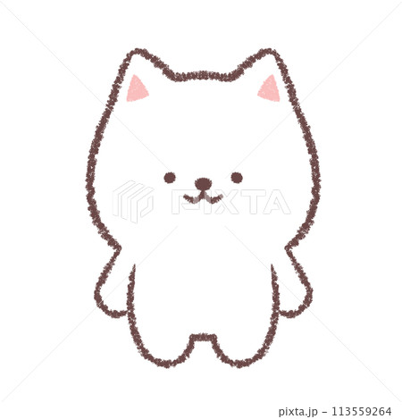 白柴犬の立ちポーズ 113559264