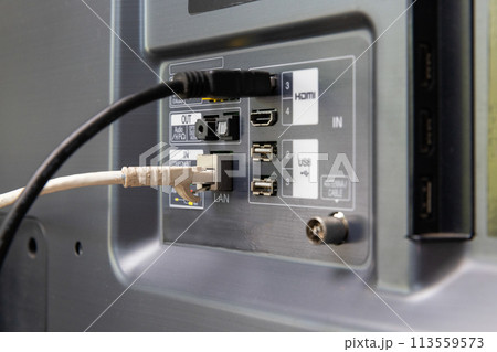 Smart TV Audio Input and Output Connections (Optical). 113559573