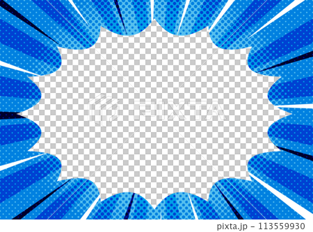 Bomb frame concentrated line radiation background 12 blue 113559930