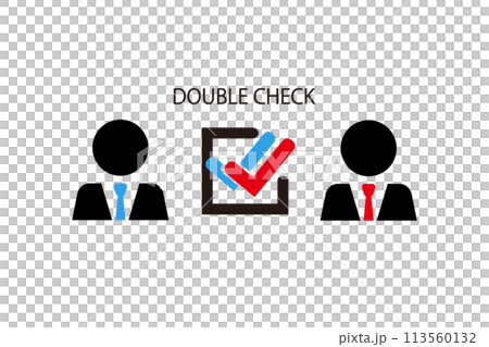 Businessman and double check mark 113560132