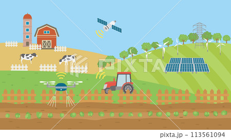 スマート農業（フルHD 16:9サイズ） 113561094