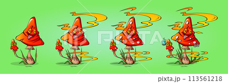 Trippy psychedelic mushroom magic illustration Trippy psychedelic mushroom magic illustration 113561218