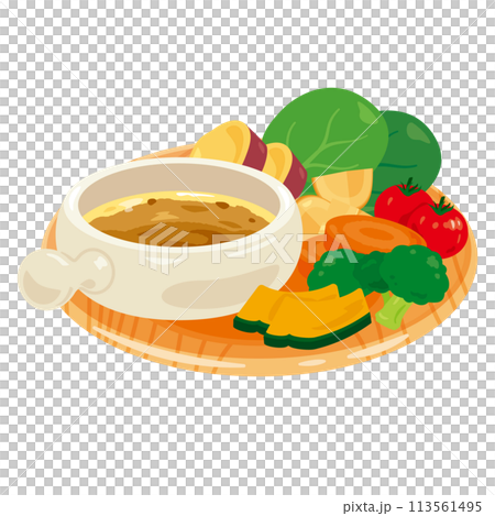 Bagna cauda served on a plate 113561495