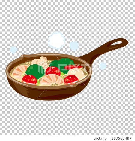 Ajillo served in a skillet 113561497
