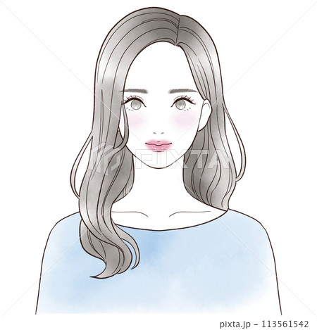 パーソナルカラー夏タイプイメージの女性 113561542