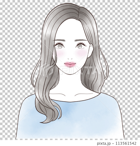 パーソナルカラー夏タイプイメージの女性 113561542