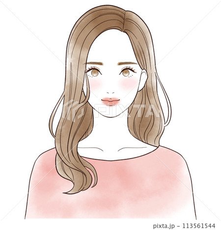 パーソナルカラー春タイプイメージの女性 113561544