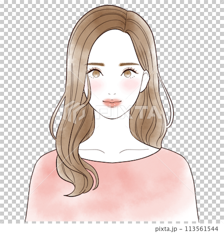 パーソナルカラー春タイプイメージの女性 113561544