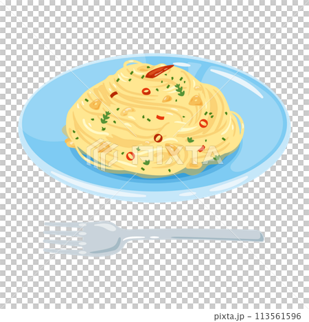 盤子上的佩佩羅西諾義大利麵 113561596