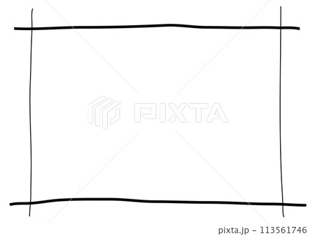 黒の手描きの格子フレーム 113561746