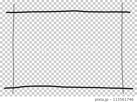 黒の手描きの格子フレーム 113561746