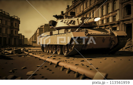 Tank in the city 113561959