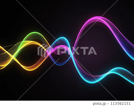 abstract shape glowing pulse with Generative AI.のイラスト素材 [113562151] - PIXTA