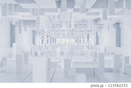 Digital cubes with cyberspace background, 3d rendering. 113562255