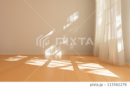Empty room with light comes in, 3d rendering. Empty room with light comes in, 3d rendering. 113562276
