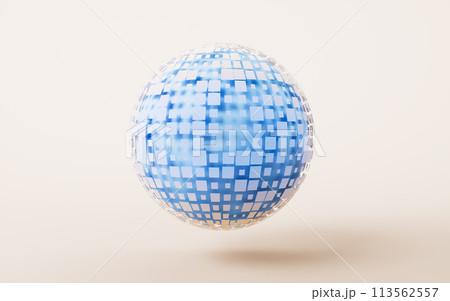 Digital earth with cartoon style, 3d rendering. Digital earth with cartoon style, 3d rendering. 113562557