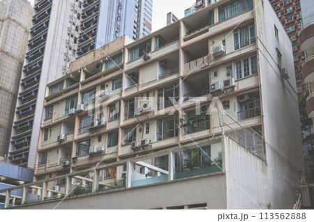 middle level residential buildings in Hong Kong. March 23 2024 middle level residential buildings in Hong Kong. March 23 2024 113562888
