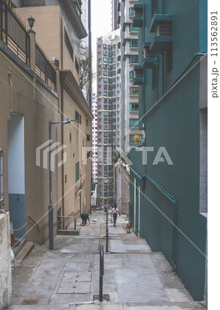 middle level residential buildings in Hong Kong. March 23 2024 113562891
