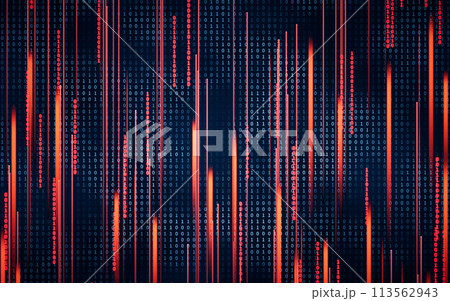 Binary numbers with cyberspace, 3d rendering. Binary numbers with cyberspace, 3d rendering. 113562943