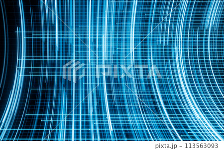 Flowing lines with digital cyberspace, 3d rendering. Flowing lines with digital cyberspace, 3d rendering. 113563093