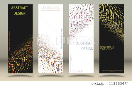 A set of templates with an abstract color composition. Layout for posters, posters, banners, covers and creative design A set of templates with an abstract color composition. Layout for posters, posters, banners, covers and creative design 113563474