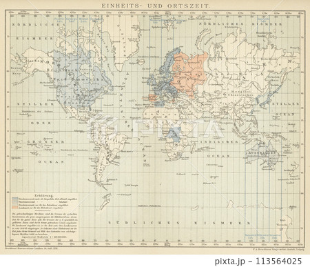 20世紀初頭 世界地図 時差 20世紀初頭 世界地図 時差 113564025