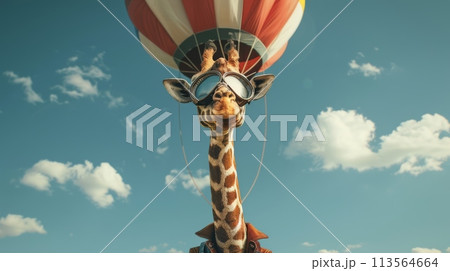 Giraffe Wearing Goggles Giraffe Wearing Goggles 113564664