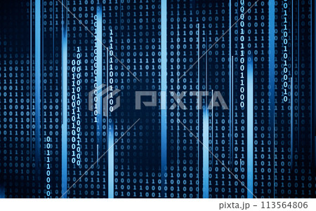 Binary numbers with cyberspace, 3d rendering. Binary numbers with cyberspace, 3d rendering. 113564806
