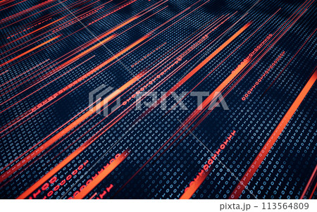 Binary numbers with cyberspace, 3d rendering. Binary numbers with cyberspace, 3d rendering. 113564809