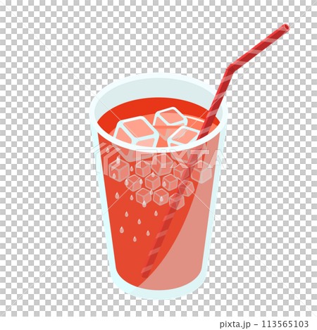 Red fruit juice_isometric illustration Red fruit juice_isometric illustration 113565103