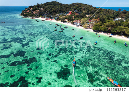 Angle view on tropical island,Lipe island,Thailand 113565217