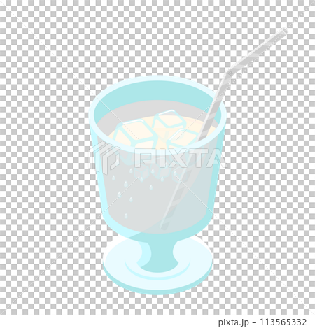 Ice milk_isometric illustration 113565332