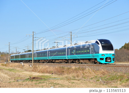 常磐線　岩間ー羽鳥　JR東日本　E653系　K307（勝田）　フレッシュひたち 113565513
