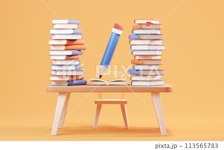 Cartoon style book, 3d rendering. Cartoon style book, 3d rendering. 113565783