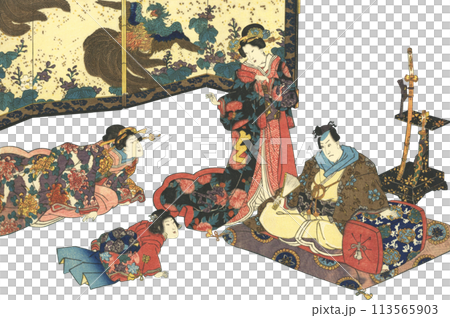 浮世絵　偐紫田舎源氏 113565903