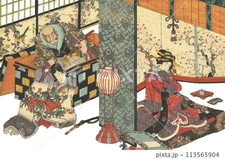 浮世絵　偐紫田舎源氏 113565904