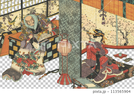 浮世絵　偐紫田舎源氏 113565904