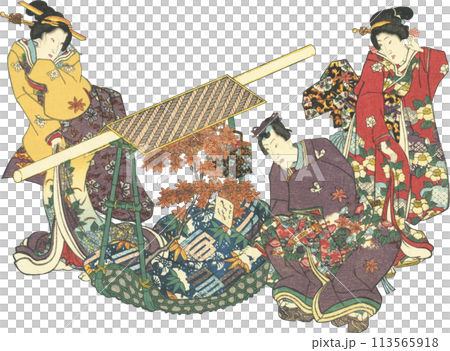 浮世絵 偐紫田舎源氏のイラスト素材 [113565918] - PIXTA