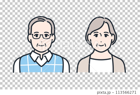 おじいちゃん おばあちゃん アイコン 113566271