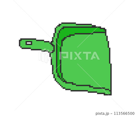 チリトリ_ドット絵(緑) 113566500
