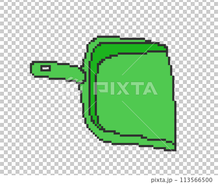 チリトリ_ドット絵(緑) 113566500