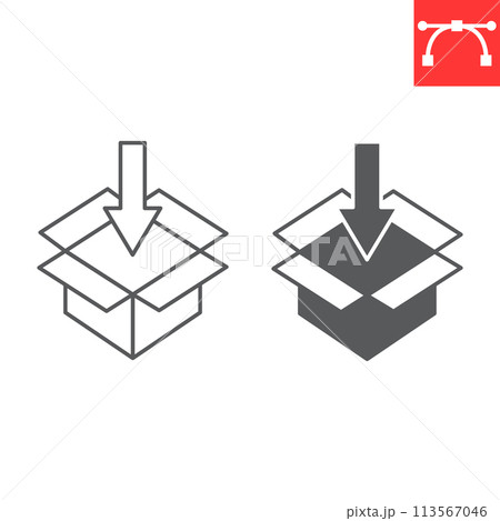 Ship order line and glyph icon 113567046