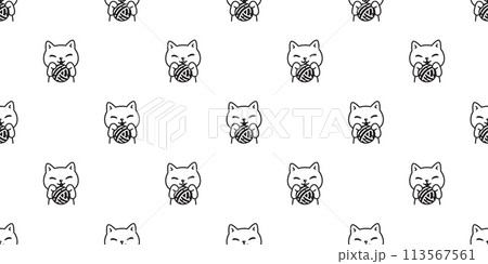 cat seamless pattern kitten vector yarn ball calico neko munchkin pet cartoon doodle tile background gift wrapping paper repeat wallpaper illustration isolated design cat seamless pattern kitten vector yarn ball calico neko munchkin pet cartoon doodle tile background gift wrapping paper repeat wallpaper illustration isolated design 113567561