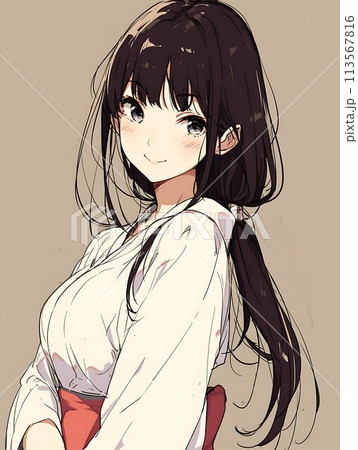 アニメ風の巫女さん AIのイラスト素材 [113567816] - PIXTA