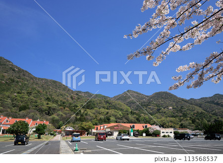 〈島根県〉春の島根ワイナリー　南入口　南欧風の外観 113568537