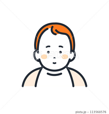 赤ちゃんのシンプルなベクターアイコンイラスト素材 113568576