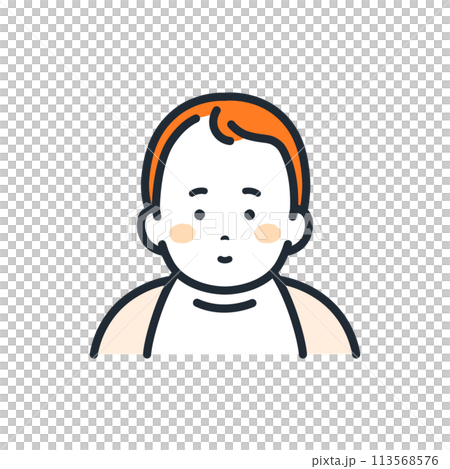 赤ちゃんのシンプルなベクターアイコンイラスト素材 113568576